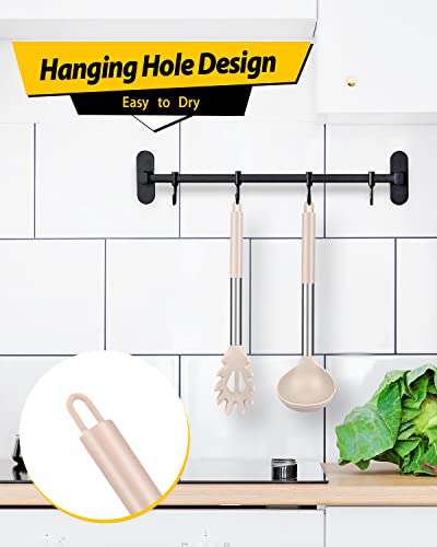 image for BUNDLEPRO Silicone Pasta Fork and Ladle Spoon Set, Large Non Stick Kit