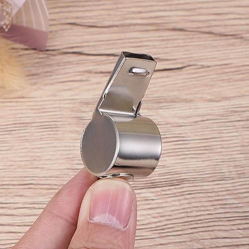 6 silbatos de metal para árbitro con cordón miniatura 2