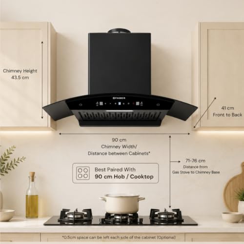 Image of Faber Vento 90cm Plug & Play BLDC Autoclean Chimney | Free Installation |1500 m /hr Suction | Filterless | Zero Maintenance cost on Filters for 2 years| 12 yrs warranty on Motor