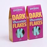 Kingsbridge Hot Chocolate Flakes (55% Premium Dark Chocolate - 2 x 250g) - Luxury Dark Choc Flakes For Making Drinking Chocolate - Rich, Creamy & Intense Hot Choc - Enjoy Hot Or Cold
