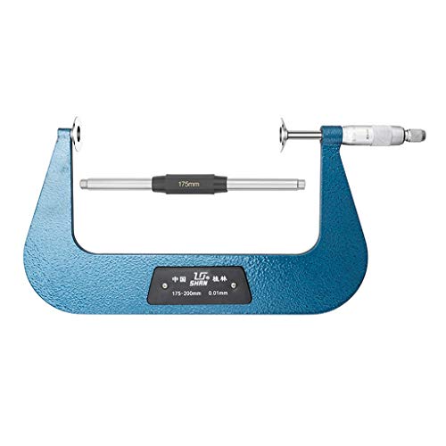 XCC hsj Línea de Ley pública Micrómetro 175-200mm / 0.01mm Micrómetro de Espiral de la Cabeza de la Cabeza del Papel medición Cover