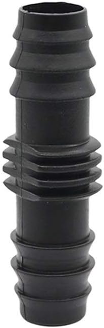 Connector Double Barbed Straight Connector 1/2 Inch Garden Hose Fittings Quick Coupling Pipe Connector Greenhouse 200 Pcs (Color : Black, Diameter : 1/2'') Plumbing Fittings