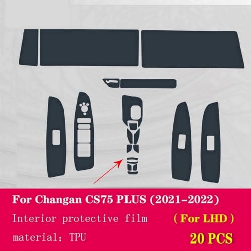 Película de TPU para caja de cambios Changan CS75 Plus: protección antiarañazos e invisible 2