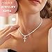 Yalice 925 Sterling Silver Layered Necklace for Women Waterproof Cross Pendant Necklace Chain Dainty Silver Sparkle Crystal Fashion Choker Neck Jewelry Gifts (Single Layer-Cross)