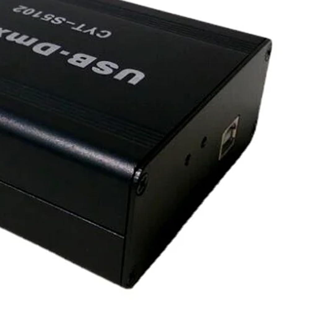 LIVASH Controlador USB-DMX IluminacióN de Escenario Controlador DMX512 Compatible con MA OnPC Freestyler+3D DJ Interfaz USB DMX