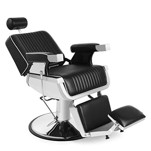 Artist Hand Barber Chair Barbershop Chairs Hydraulic Recline Barber Chairs Salon Chair For Hair Stylist Tattoo Chair Barber Salon Equipment(Black1) #TOP7