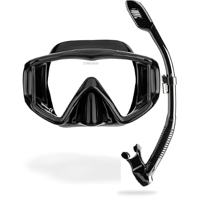 Cressi Panoramic Wide View Mask & Dry Snorkel Kit for Snorkeling, Scuba Diving - Pano 3 & Supernova Dry: Designed in Italy