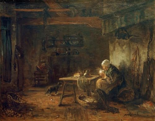 Cuadro Pintura Murales Decor Refresco de Jozef Israëls en Lienzo de Gran Nitidez SERENDIPITP 60x90