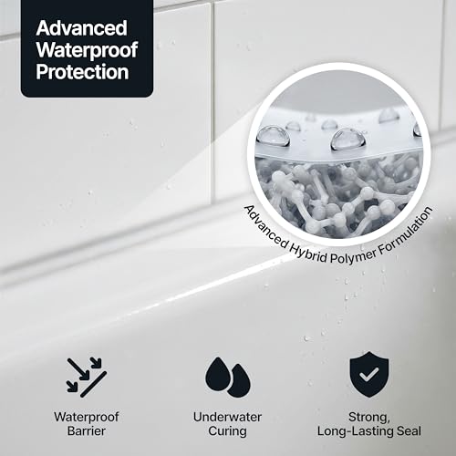 Sellador y adhesivo transparente híbrido para cocina y baño 300ml pack 3 miniatura 4