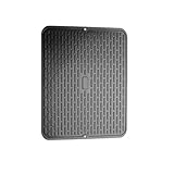 mophrati Alfombrilla de drenaje de silicona resistente al calor taza de encimera bandeja de secado de de platos gruesos accesorios de cocina para el hogar , Negro