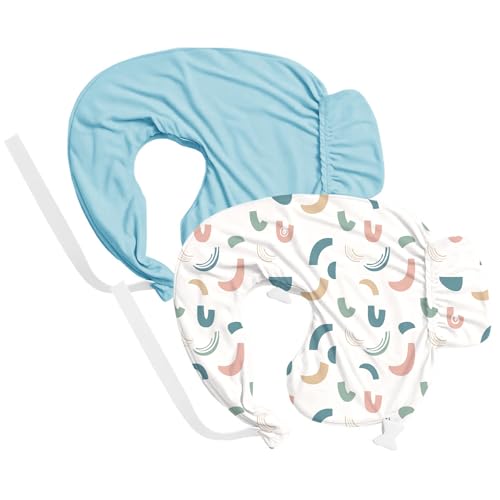 Image of Nursing Pillow Cover 2-Pack, Fits Wrap-Around U-Shaped Nursing Support Pillows (22 x 16 x 5 in), Soft & Breathable, Easy On /Off - Covers Only