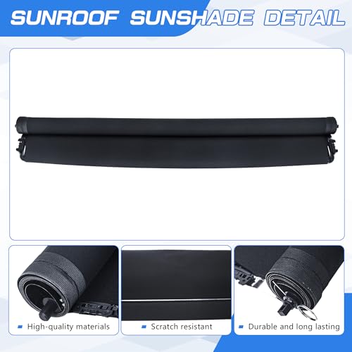 Image of Sunshade Cover Sunroof Compatible with Cadillac CTS 2014-2019 Replace # 22926558(Black)