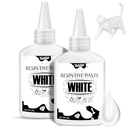 Weiß Epoxidharz Farbpaste, 170g Hochkonzentrierte Pigmente für Zellen, Ozean Wellen, Malerei, Untersetzer - UV Harz Farbpaste für Epoxy Resin Kunst