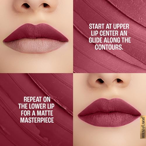 Image of LAKME Powerplay Priming Matte Lipstick, Smooth Matte Finish, Lightweight Lipstick, Smudgeproof, Lasts 16hrs, Hydrates Lips, Maroon Mix, 3.6g (Pack of 3)