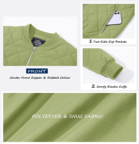 Magcomsen Ladies Fleece Jacket Long Sleeve Jackets Bomber Jackets Casual Outerwear Puffer Jacket With Pockets Quilted Jacket For Winter #TOP4