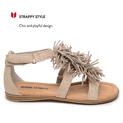 Minnetonka Eloise - Strap Sandals for Toddlers Crafted with Faux Suede Upper, Fabric Lining, Velcro Ankle Strap Closure, Cushioned Footbed, and Rubber Outsole2