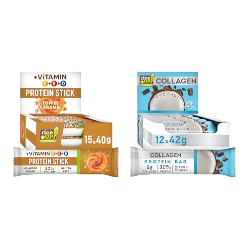Pack Proteico RiceUP! Toffee y Coco para saciar el hambre entre horas de forma saludable