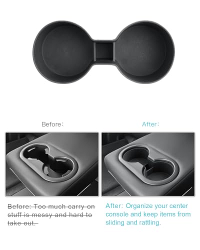 Image of CDEFG for 2026 Mazda CX5 Center Console Organizer Rear Cup Holder Cover | for 2026 Mazda CX-5 (S /Select /Preferred /Premium /Premium Plus) Accessories Back-Seat Cup Holder Storage Box