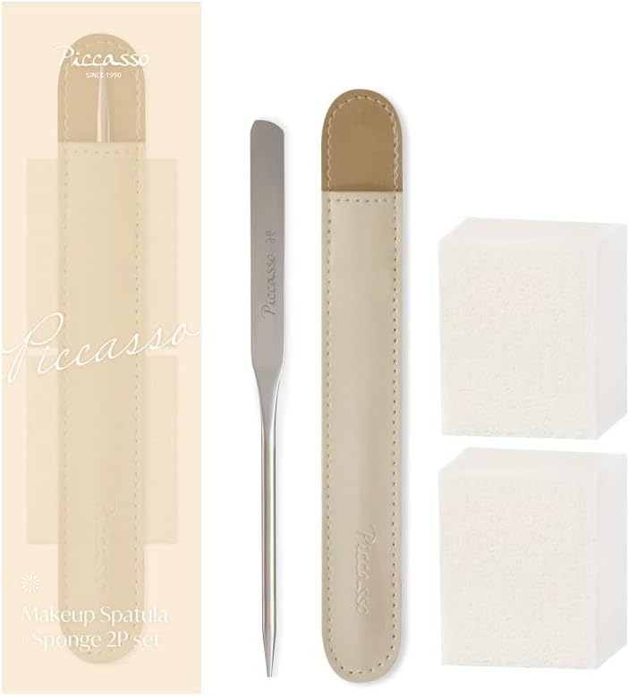 Piccasso Makeup Spatula + Sponge, 2 Piece Set, For Makeup, S