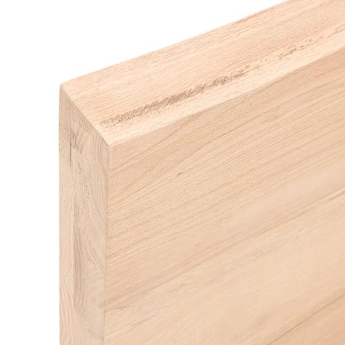 Étagère murale en chêne massif brut au design épuré et robuste 100cm - 8