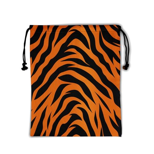 Image of Nerxy Tiger Print Gymnastics Grip Bag - Animal Skin Grip Bag Wildlife Drawstring Storage Pouch Tigers String Bag for Gym Sports