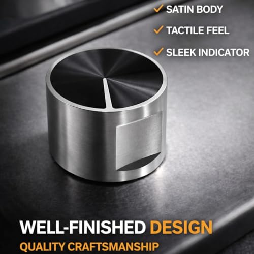 Image of Everflame Universal Gas Stove Burner Knob | Premium Aluminium Finish Control Knobs | Heavy Duty Metal Replacement Knobs for LPG & PNG Gas Stove | Heat Resistant + Easy Grip & Durable (Pack of 2)