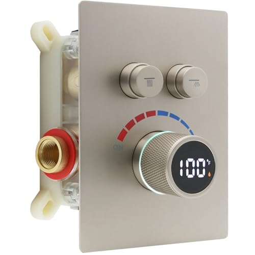 Digital Display Shower Valve Shower Valve 2 Way Shower Diverter Valve Shower Mixing Valve Can Use...