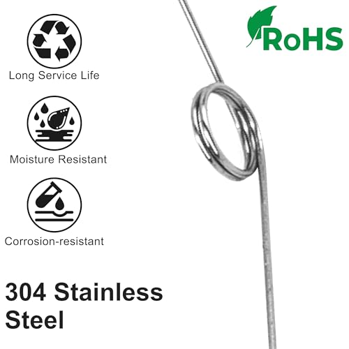 GUNGY Torsionsfeder Edelstahl Drehfeder Drahtdurchmesser 0,2 mm Innendurchmesser 2 mm Armlänge 20 mm 135° 2 Runden Maximaler Einsatzwinkel 40° Linksdrehend Größe 0,2x2x20 mm