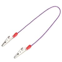 Coprifilo Porta Bianco Clip A Coccodrillo Con Catena A Sfera In Metallo - Per Bavaglini, Tovaglioli, Laboratori, Dentista, Flessibile Clip Coccodrillo Generica - Foto 7