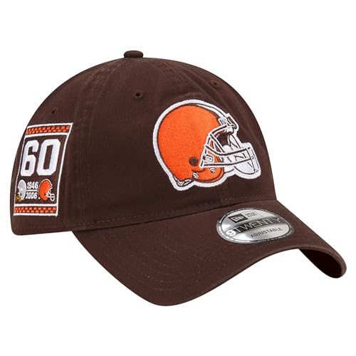 New Era Men's Brown Cleveland Browns Distinct 9TWENTY Adjustable Hat