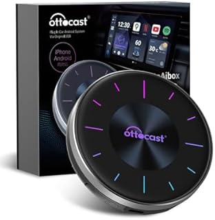 OttoCast P3 Aibox Bezprzewodowy adapter CarPlay i Android Auto, Ottoaibox Picasou3 Wireless z YouTube, Netflix i 8+128GB Carplay i GPS z wyjściem HDMI Kompatybilny z Apple CarPlay Od 2016 r