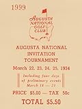 Framed Vintage Golf Wall Decor, Masters Golf Augusta National 1934 Tournament Wall Art Canvas Poster for Living Room Bedroom Office Decorations (12' x 16', Unframed)