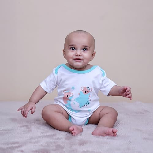 Image of TINYLANE - Curated For You! 100% Organic Bamboo Cotton Unisex Newborn Baby Onesis /Bodysuit | Pack of 2 | GOTS Certified | 0-3 Months | New Born Baby Essentials | Bamboo Cotton
