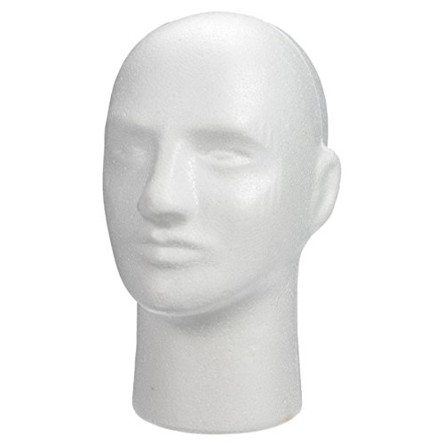 LuckyFine cabeza a  Expositor poliestireno maniquí espuma modelo para Glasses sombrero peluca hombre