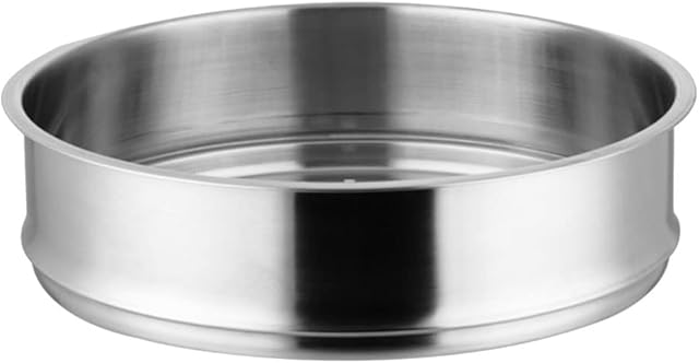 UPKOCH Steamer Insert Pans Stainless Steel Stacked Steamer 28CM Kitchen Food Steamer Handles Basket For Vegetables Dim Sum Dumplings Buns Chicken Fish Meat Silver