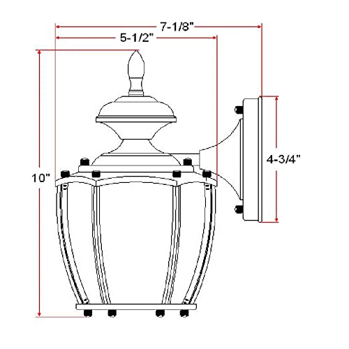 Design House 501478 Jackson 1 Light Indoor/Outdoor Wall Light, Antique Brass, 10" #TOP1