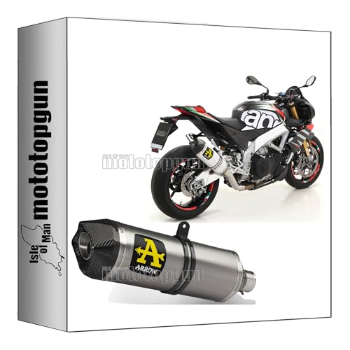 Echappement Arrow 71906AK homologue avec embout carbone pour Aprilia Tuono V4 1100