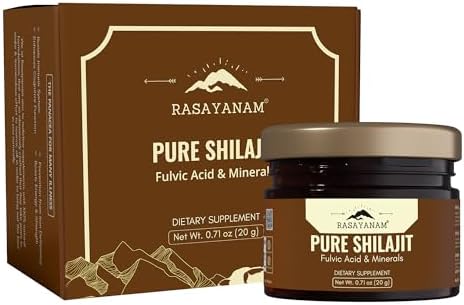 Rasayanam Pure Himalayan Shilajit Resin | Highly Purified with 75% Fulvic Acid & 80+ Trace Minerals | Supports Energy, Stamina, Strength & Recovery | 20 gm