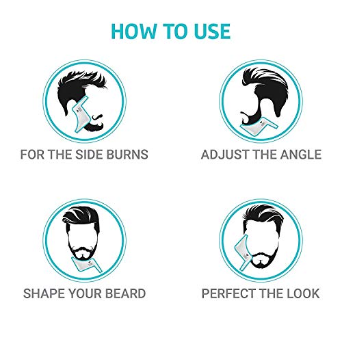 Image of KHUSHI Beard Shaper Tool With Comb For Men, Home And Salon Use, Men Beard Accessories (MULTI)