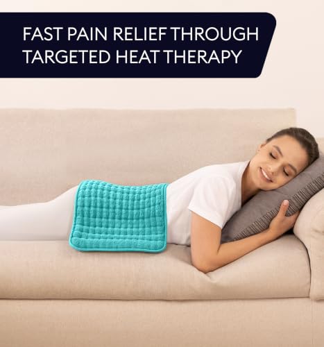 Image of GENIANI Back Pain & Relaxation Gifts for Women - Electric Heating Pad for Back, Neck & Shoulders, Soft Microplush Electric Throw Heating Pad for Period Comfort, Fast Heating, (12x24 inch, Green)