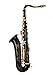 Glory Black/Gold B Flat Tenor Saxophone with Case,10pc Reeds,Mouth Piece,Screw Driver,Nipper. A pair of gloves, Soft Cleaning Cloth