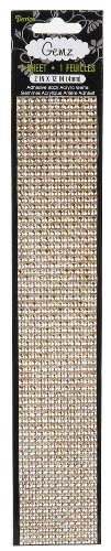 Darice 1999-3667 Adhesive Backed Square Craft Gemz For Embellishing Scrapbooks, 2 By 12-Inch, Gold #TOP23
