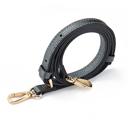Sangle réglable cuir noir avec boucles dorées de rechange - 6