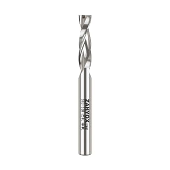 ZahyoX 6mm Shank Upcut Spiral CNC Router Bit, 6mm Cutting Diameter, 6mm Shank Diameter - 25mm Cutting Diameter - 64mm Overall Length, Double Flute Solid Carbide CNC End Mill | 25mm cutting length, 6mm shank, 2 flute; Fast chip evacuation, Smooth finish; Suits hardwood, plywood, laminate & MDF
