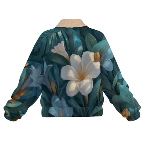 Sweatshirt avec zip plantes exotiques pour balades hivernales confortables