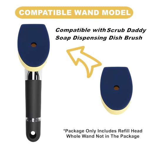 image for Yieyosd Compatible with Scrub Daddy Dish Wand Refill Heads,2 Pack Scru