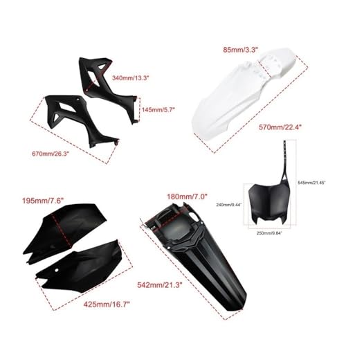 Kit carénage pour CRF 125 2022 avec spoiler de protection et garde-boue - 3