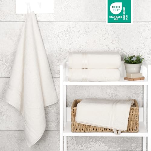 Serviettes en coton 100% premium Hammetex 50x100 cm douces et certifiées Oeko-TEX
