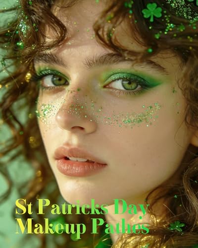 Image of XICZH Face Glitter, Green Temporary Face Tattoos Stickers, Body Face Glitter for Women Girls, Green Freckles for St Patrick's Day Country Concerts Singer Festival Rave Accessories (Green - 10 pcs)