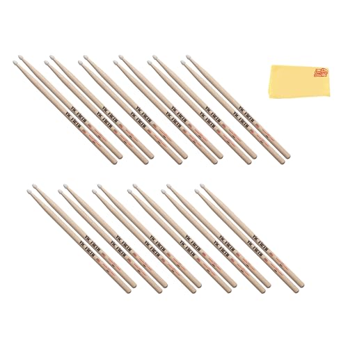 Vic Firth American Classic 5B �i�C���� �e�B�b�v �h�����X�e�B�b�N - 12�p�b�N �o���h�� �I�[�X�e�B���o�U�[�������z�t��